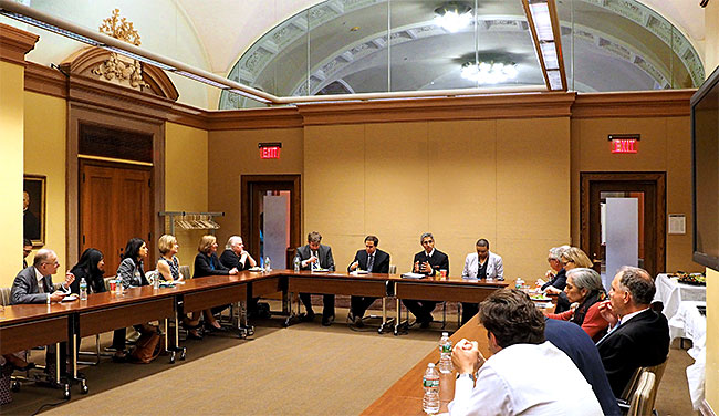 U.S. Surgeon General Vivek Murthy meeting with top executives at the University of Pennsylvania Health System