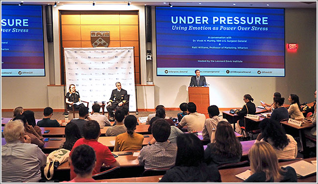 Penn professor Daniel Polsky introduces U.S. Surgeon General Vivek Murthy