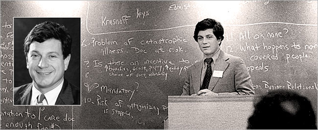 A young John M. Eisenberg as a physican and professor at the University of Pennsylvania's Leonard Davis Institute of Health Economics.