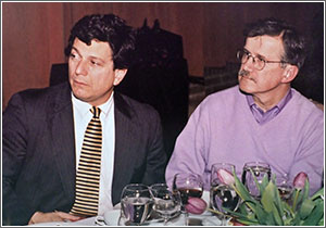 John Eisenberg, MD, and Wharton School Professor Mark Pauly at a Penn LDI function