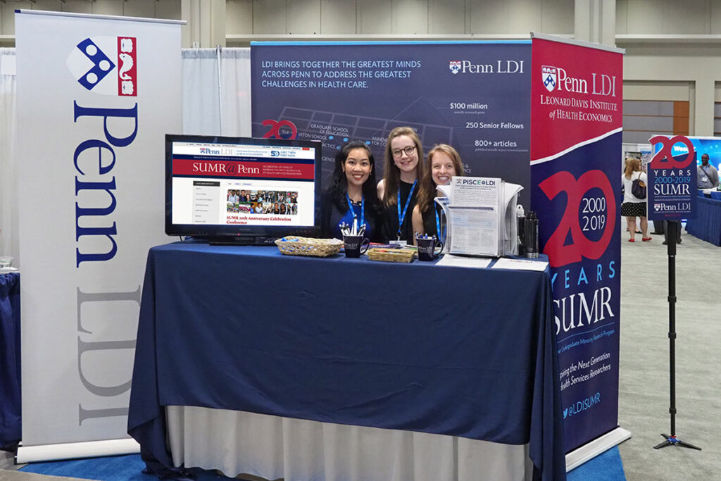 The LDI booth at the 2019 AcademyHealth Annual Research Meeting