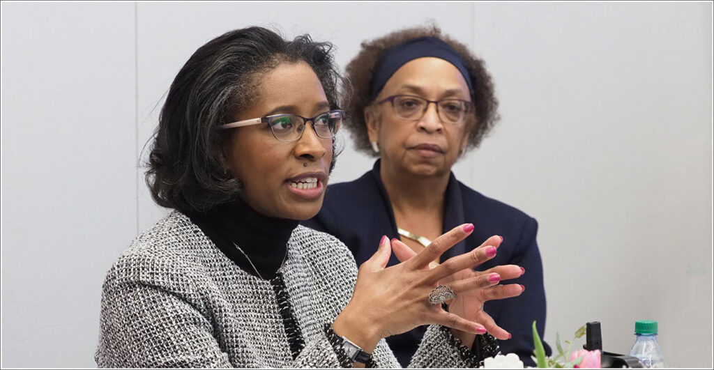 Cara James, PhD (above, left), Director of the CMS Office of Minority Health and Eve Higginbotham, SM, MD, Vice Dean of Inclusion and Diversity at Penn's Perelman School of Medicine