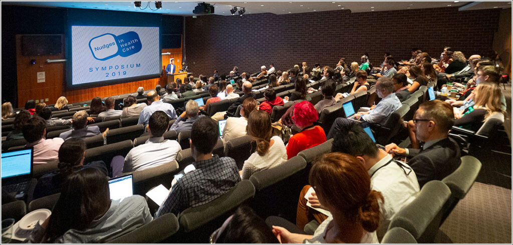 Large crowd at the 2019 Nudges in Health Care Symposium at Penn