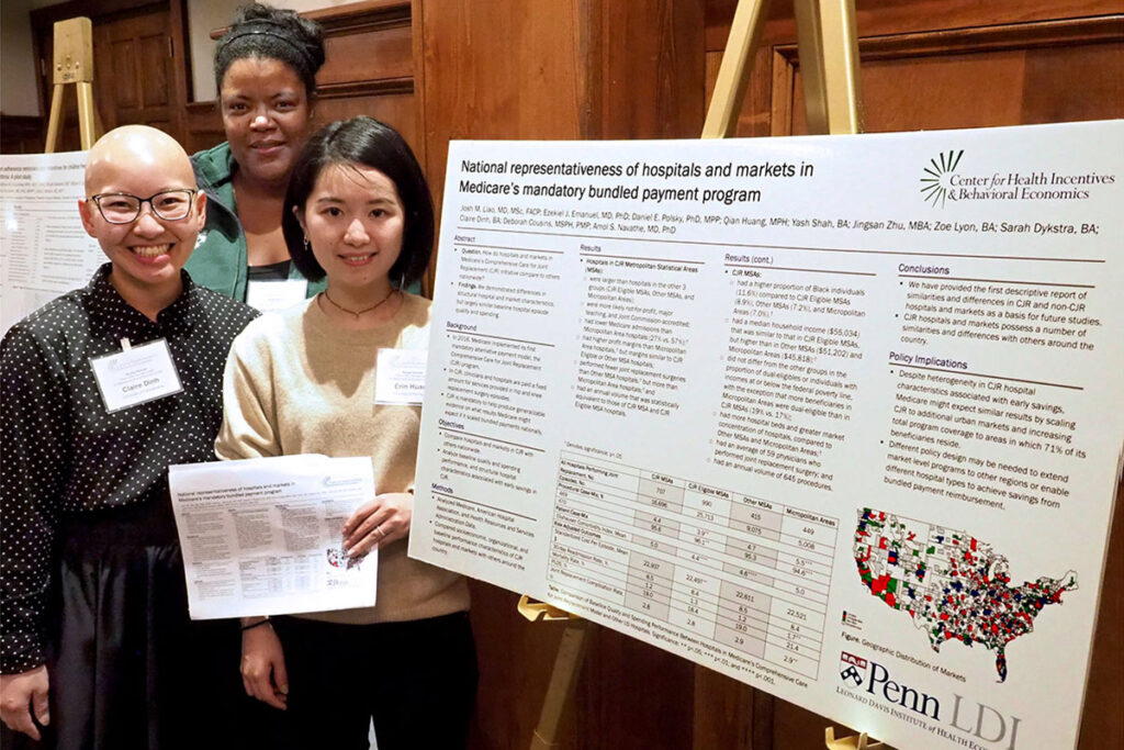Claire Dinh, BA, a Senior Research Coordinator at CHIBE, Deborah Cousins, MPH, PMP, a Project Manager at CHIBE, and Erin Huang, MPH, a CHIBE Statistical Analyst