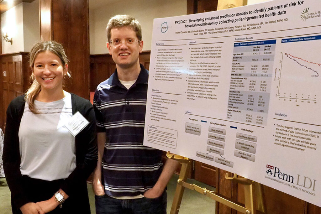 Rachel Djaraher, BA, a Clinical Research Coordinator at the Penn Medicine Nudge Unit, and Charles Rareshide, MS, a Nudge Unit Data Analyst