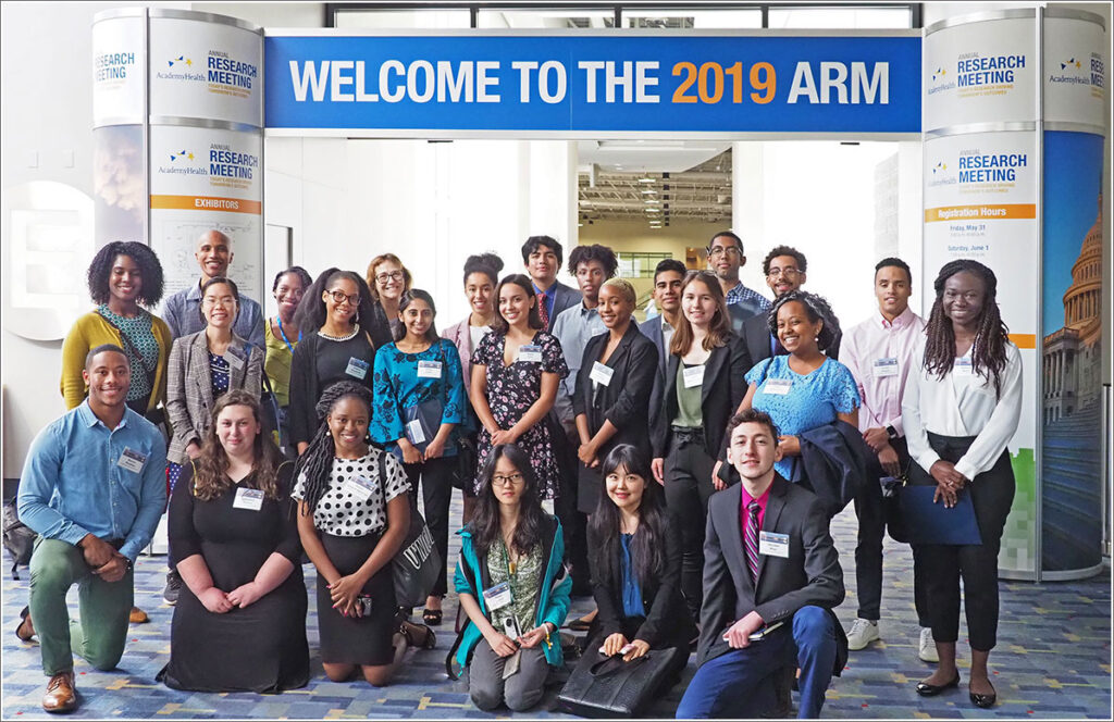 The 2019 cohort of Penn's summer minority research scholars gathers for a group photo in Washington, D.C.