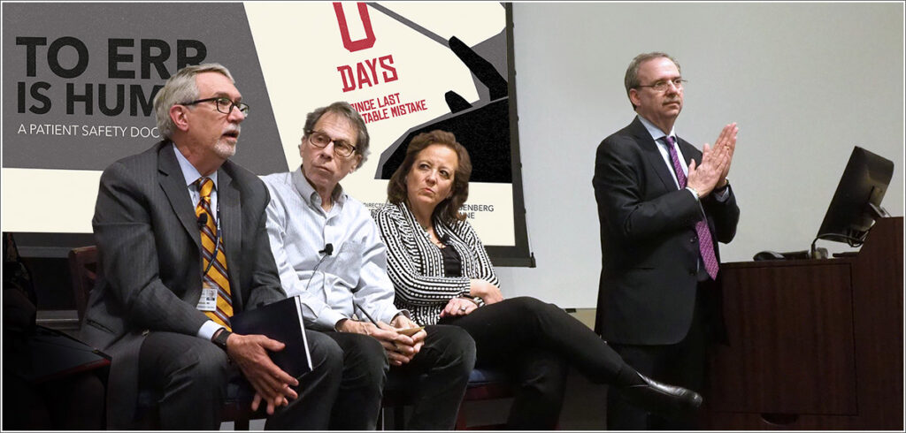 Patrick Brennan, Chief Medical Officer of Penn Medicine; J. Sanford Schwartz, Professor of Medicine; Helen Burstin, CEO of the Council of Medical Specialty Societies; Lee Fleisher, Professor and Chair of Penn Medicine Department of Anesthesiology and Critical Care