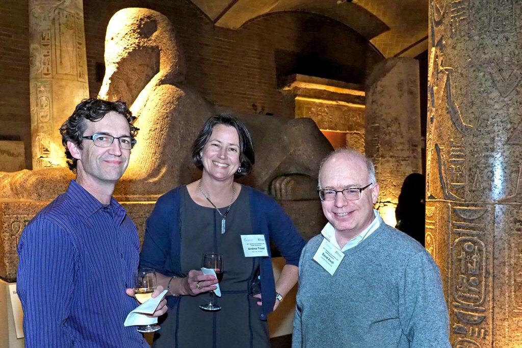 In the Penn Museum's Egyptian galleries are Peter Ubel, MD, of Duke University, Andrea Troxel, ScD, of the New York University School of Medicine; and David Asch, MD, MBA, of Penn Medicine