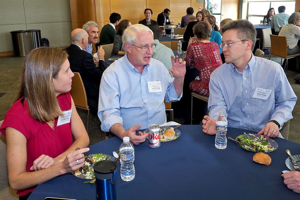 Lori Melichar, PhD, Director of the Pioneer Portfolio at the Robert Wood Johnson Foundation; John Haaga of the National Institute of Aging; and Kevin Volpp, MD, PhD, Director of Penn's CHIBE