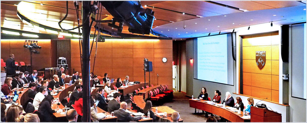 The 2016 Health Insurance Exchanges Conference meeting in a Penn Law School auditorium