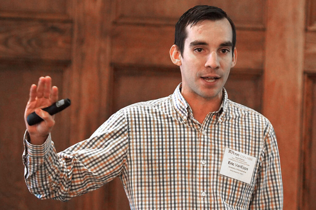 Carnegie Mellon University's Eric VanEpps, PhD, addressing a conference