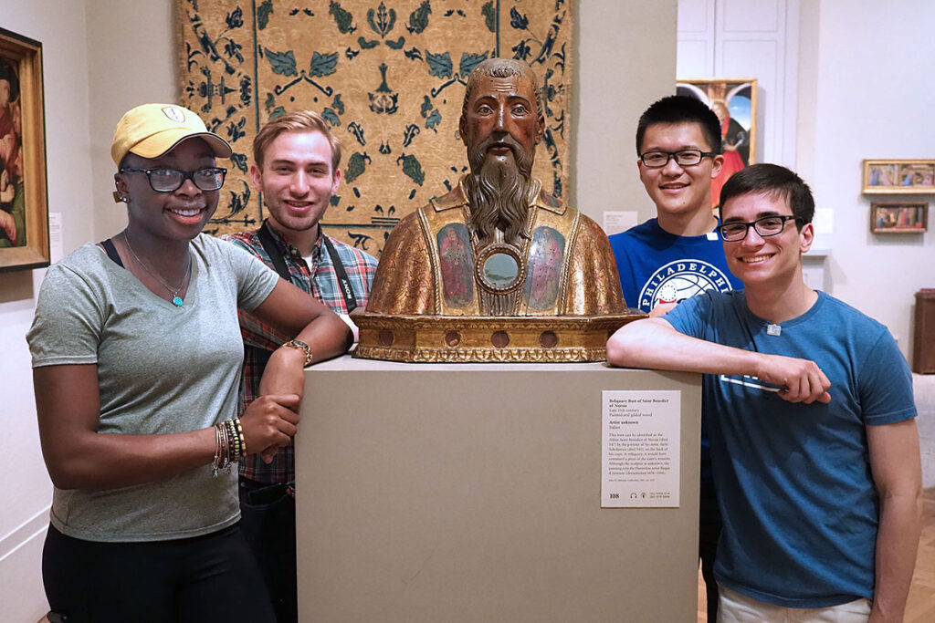 Penn scholars (Tolulpe Adebayo, Theodore Caputi, Jimmy Gao and Tyler Knox explore a 15th century "reliquary" or death shrine sculpture