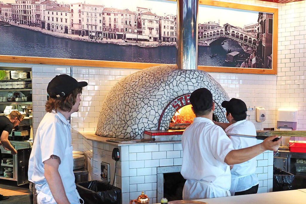 Inside the Pizzeria Stella in Philadelphia's famed Head House Square