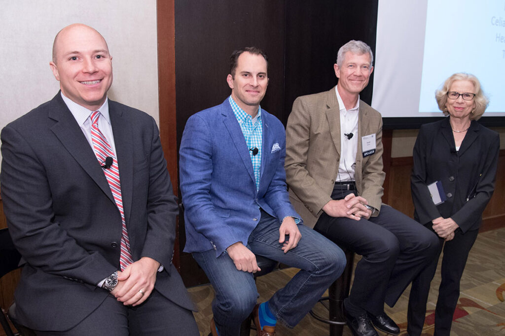 Brian Corvino, MBA, SVP of Decision Resources Group; Jeffrey Marrazzo, MBA, MPA, Spark Therapeutics; Scott Ramsey, MD, PhD, Director of the Fred Hutchinson Cancer Center; and moderator Patricia Danzon, PhD, Wharton Professor of Health Care Management.