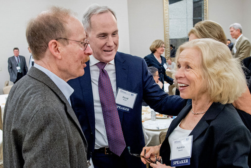 Patricia Danzon, PhD, with CareScience Vice President Eugene Kroch, PhD, and David Brailer, MD, PhD, Professor of Health Care Policy at Harvard University.