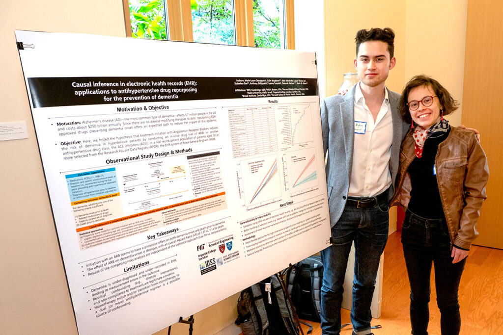 Colin Magdamo, Data Scientist, and Marie-Laure Charpignon, PhD student at a University of Pennsylvania seminar on aging.