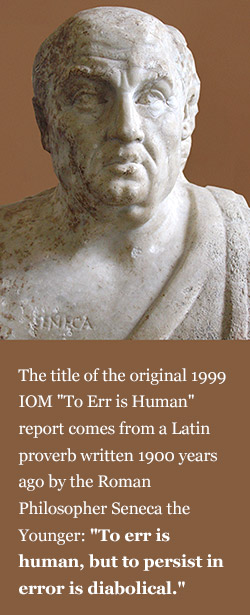 Explanation of original "To Err is Human" proverb by Seneca the philosopher of ancient Rome